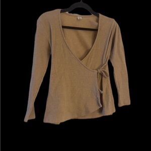 Old Navy Women's Beige Wrap Blouse